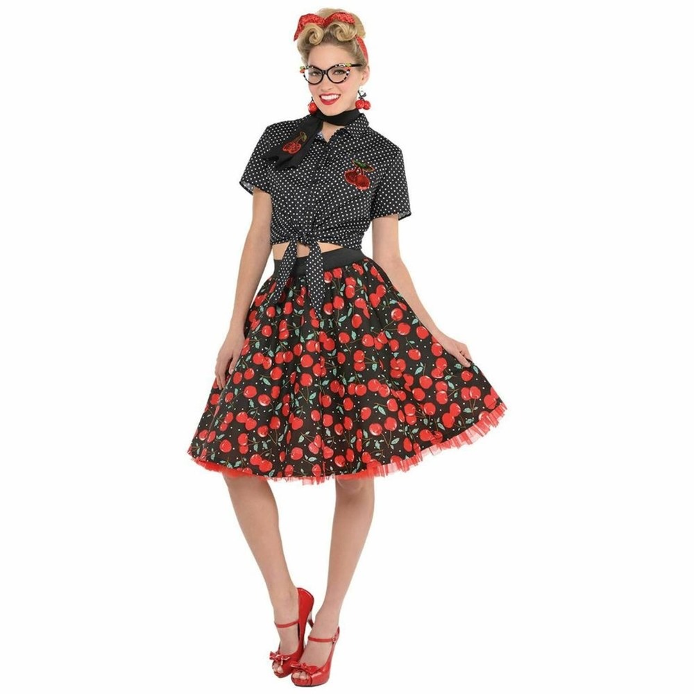 Rockabilly 50’s Cherry Pin-up Skirt - Picture 2 of 10